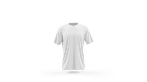 White t-shirt mockup template isolated, front view