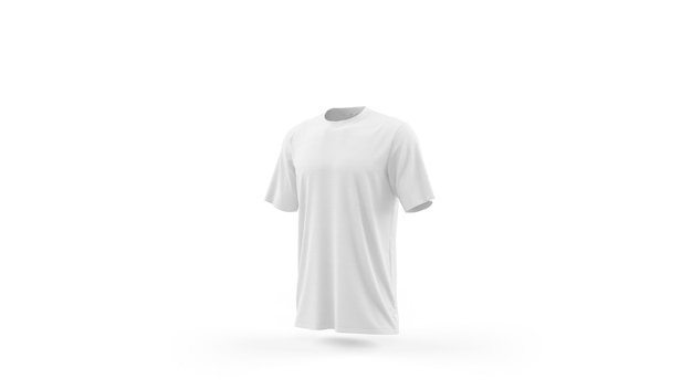 White t-shirt mockup template isolated, front view