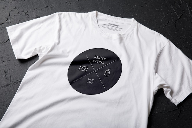 White t-shirt mockup template