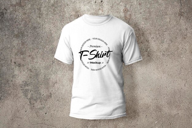 White T-shirt With Silkscreen Mockup