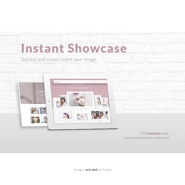 White Tablet on Wall Mock Up – Free PSD Download