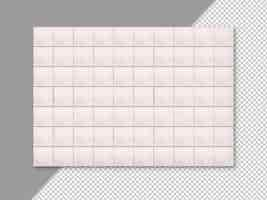 Free PSD white tiles composition on transparent background