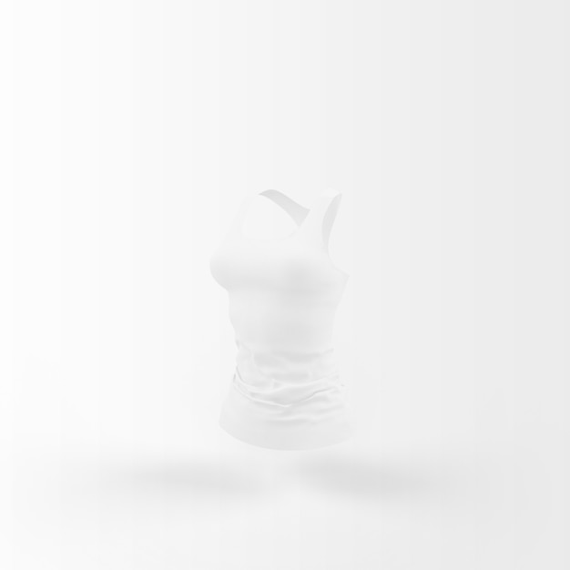 Free PSD white top floating on white