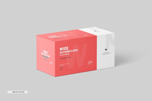 Wide rectangle box mockup