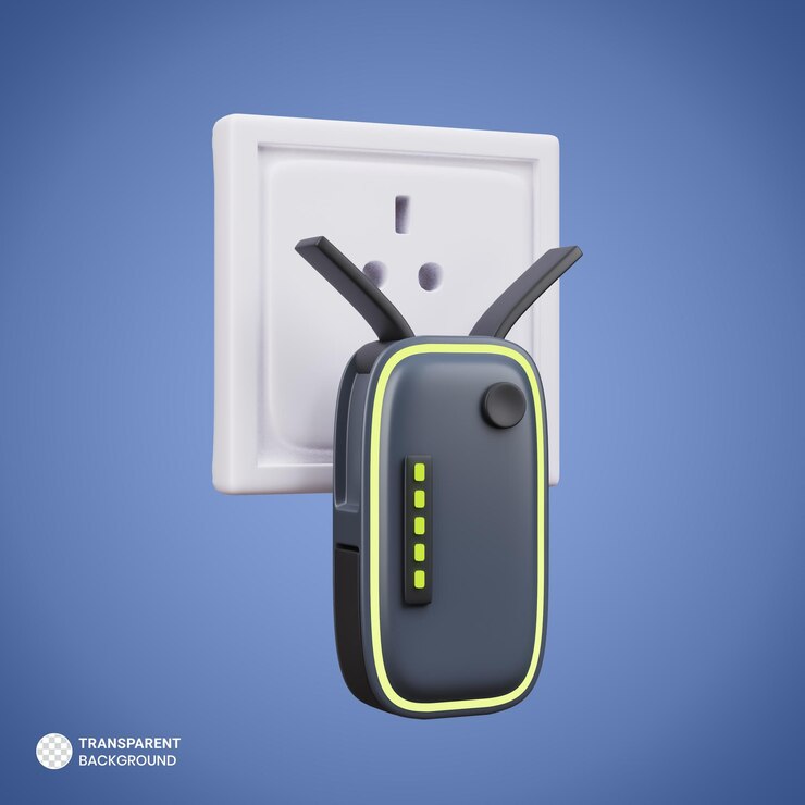 Free PSD wifi extender icon isolated 3d render illustration