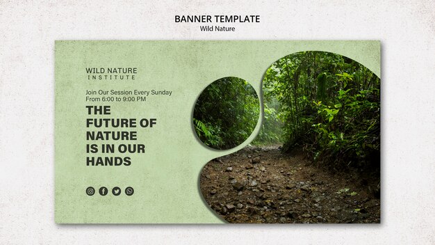 wild nature concept for banner template