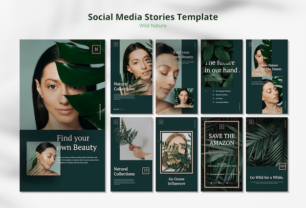 Download Free PSD | Wild nature concept social media post template