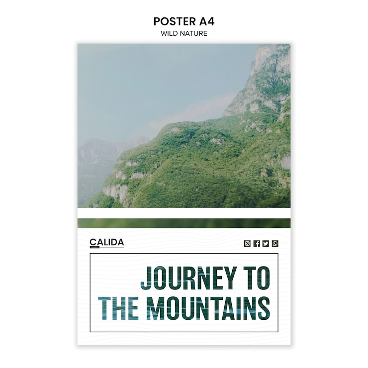Free PSD wild nature poster template