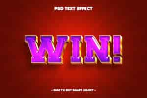 Free PSD win text effect