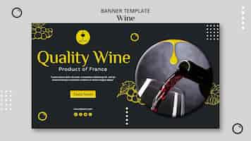 Free PSD wine banner template concept