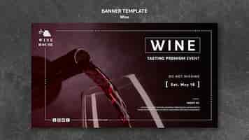 Free PSD wine banner template design