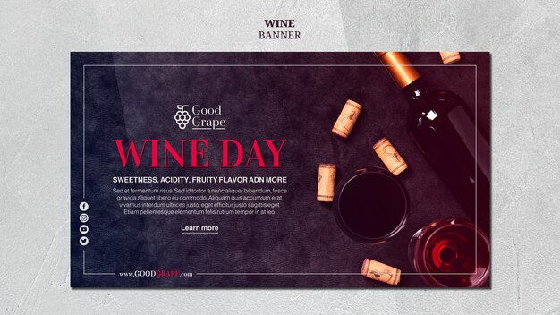 Wine banner template design