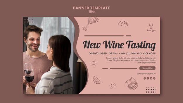 Wine banner template