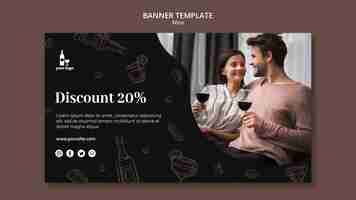 Free PSD wine banner template