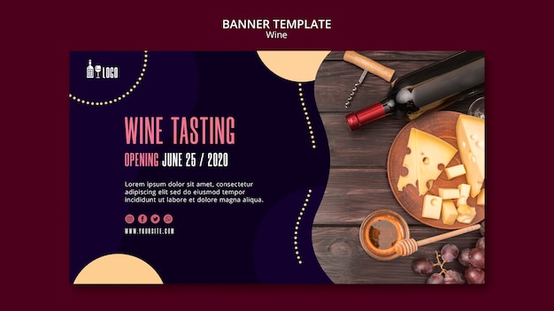 Wine banner template