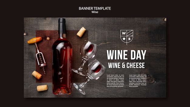 Free PSD wine banner template