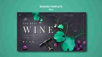 Free PSD wine company banner template design