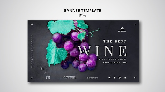 Wine company banner template