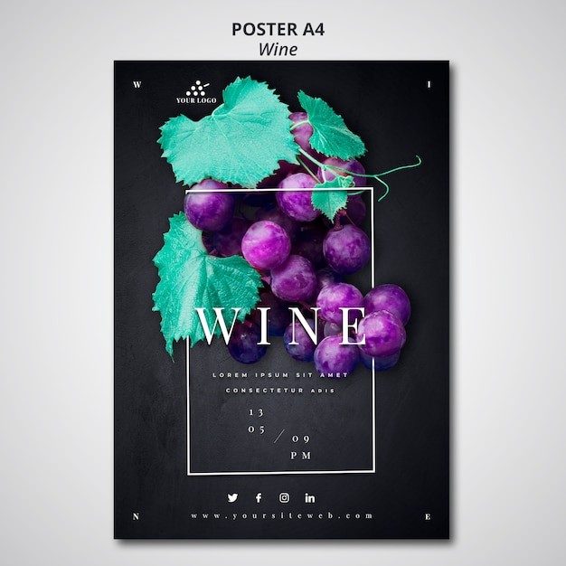 Wine company poster design