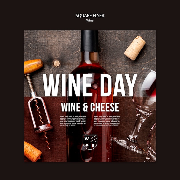 Wine flyer template theme