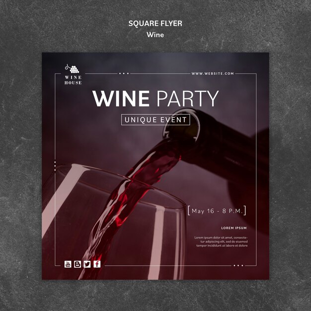 Wine flyer template