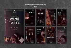 Free PSD wine instagram stories template