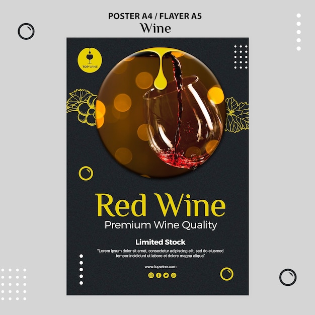 Wine poster template