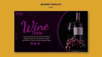 PSD gratuito modello di banner promozionale del vino