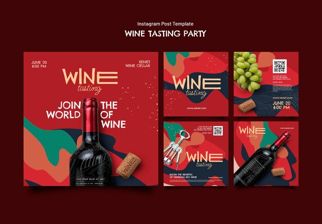 wine tasting party instagram posts