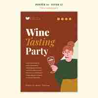 Free PSD wine tasting party template design