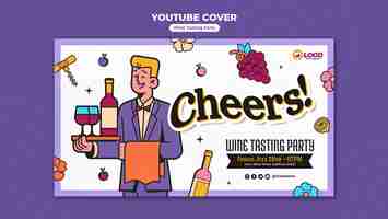 Free PSD wine tasting party template