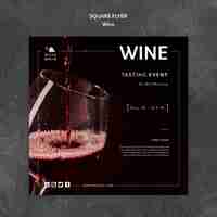 Free PSD wine template for flyer concept