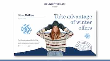 Free PSD winter banner design template