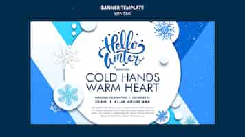 Free PSD winter banner template design