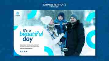 Free PSD winter design banner template