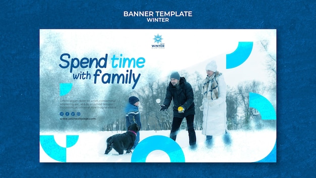 Free PSD winter design banner template