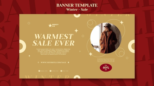 Free PSD winter design banner template