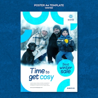 Winter design poster template