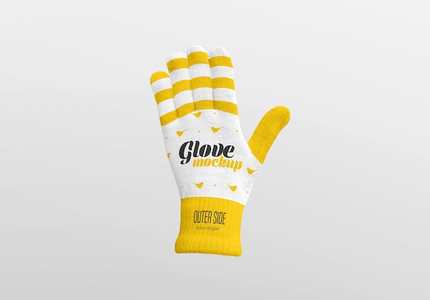 Winter glove mockup