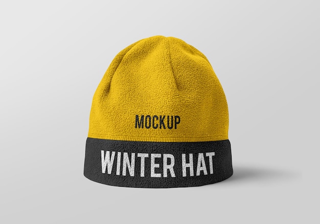 Winter hat mockup design