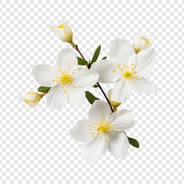 Winter Jasmine Flower isolated on transparent background