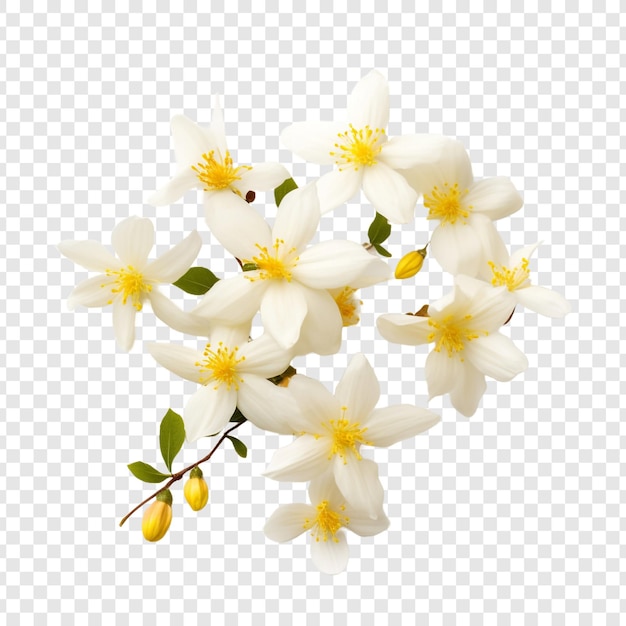 Winter jasmine flower isolated on transparent background