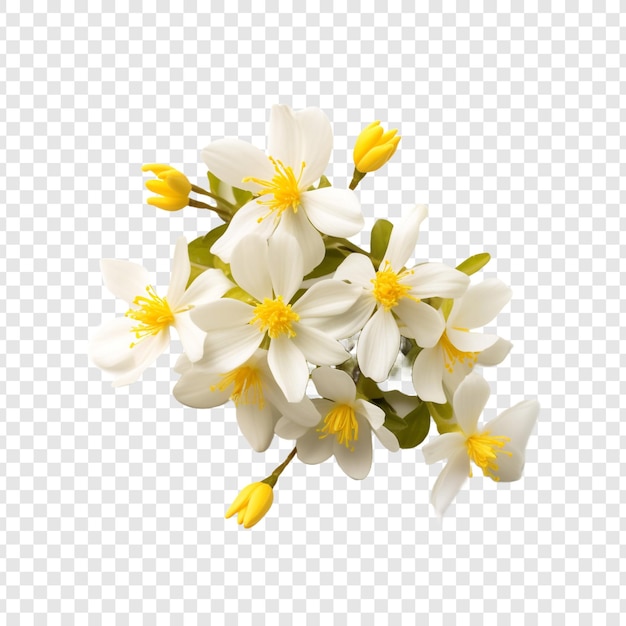 Free PSD winter jasmine flower isolated on transparent background