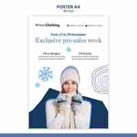 Free PSD winter poster design template