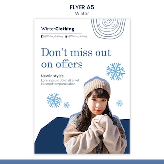 Winter poster design template