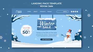 Free PSD winter sale landing page design template
