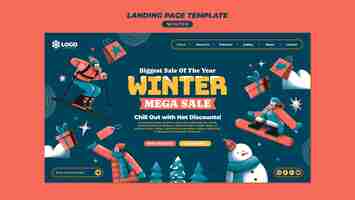 Free PSD winter sale template design