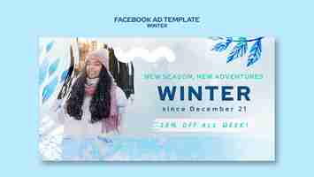 Free PSD winter season facebook template