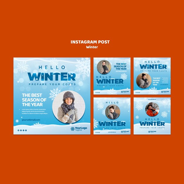 winter season instagram posts