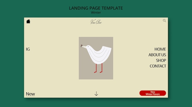 Winter season landing page template